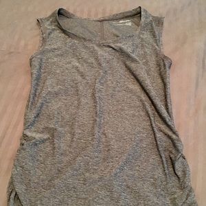 Charcoal grey workout top, EddieBauer XS
